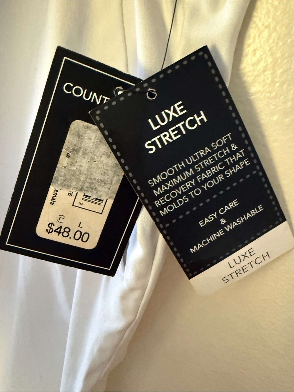 Counterparts White Slim Stretch Crop Pants size Large - Picture 2 of 6
